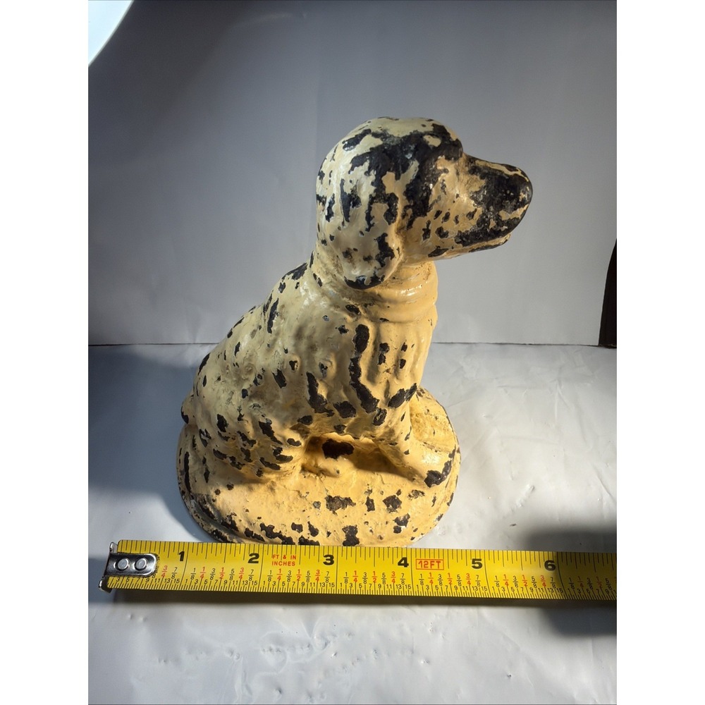 Antique Hubley Cast Iron Seated Pointer Dog Paperweight Figurine Doorstop 6" - Picture 15 of 16